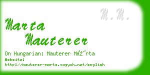 marta mauterer business card